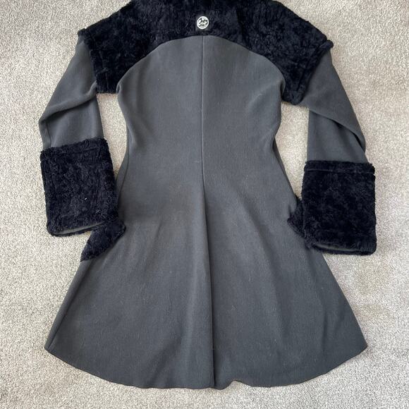 Vintage Mimdo Penny Lane Black Trim Gray Fleece Full Zip Long Jacket (Sz S) - Picture 13 of 15